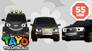 Tayo English Episode | 🖤Black Vehicles Compilation🖤 | Cartoon for Kids | Tayo Episode Club