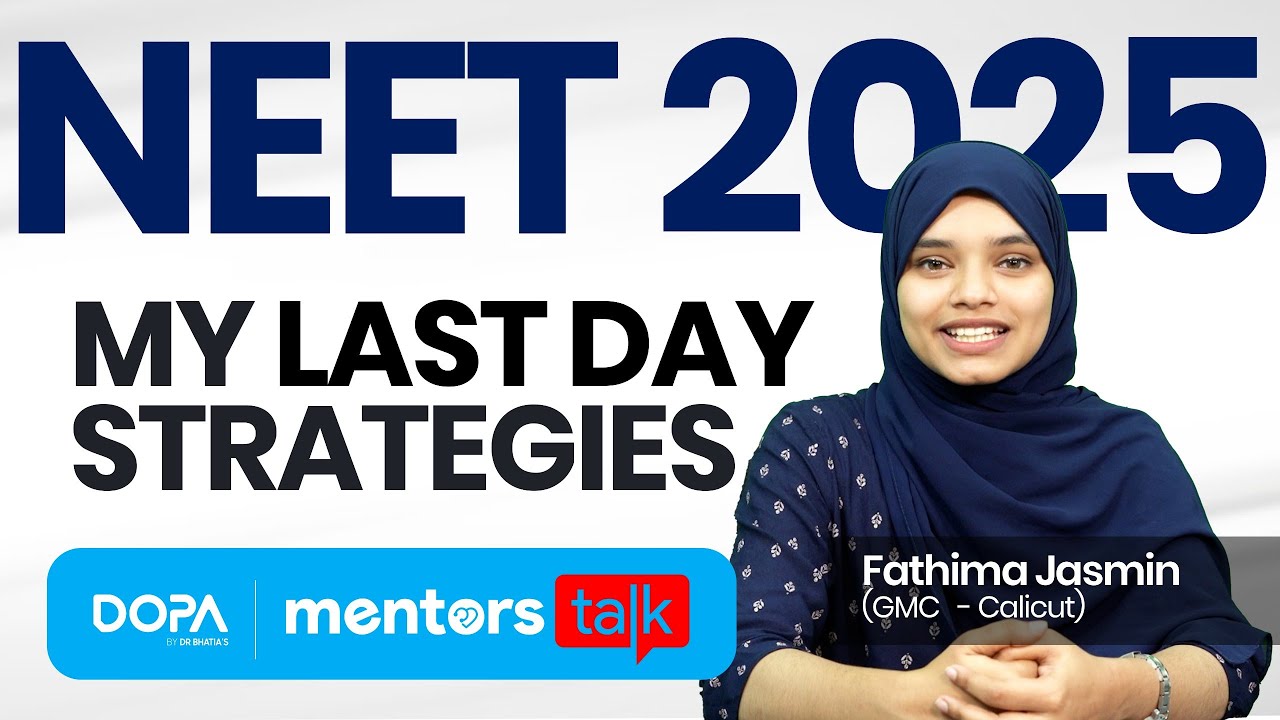 NEET 2025 Last Day Strategy by Topper | What to Do One Day Before NEET ...