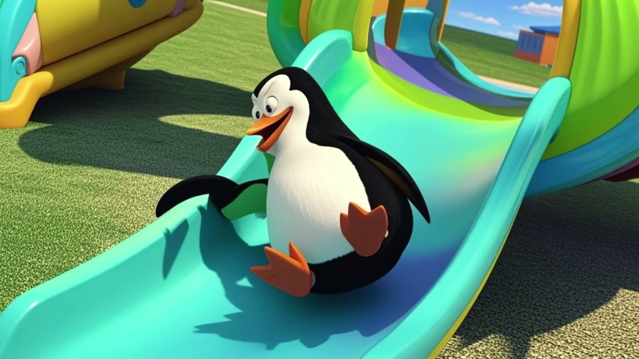 Penguin Rainbow Slide 2 | Cute Penguins Sliding & Playing Fun!