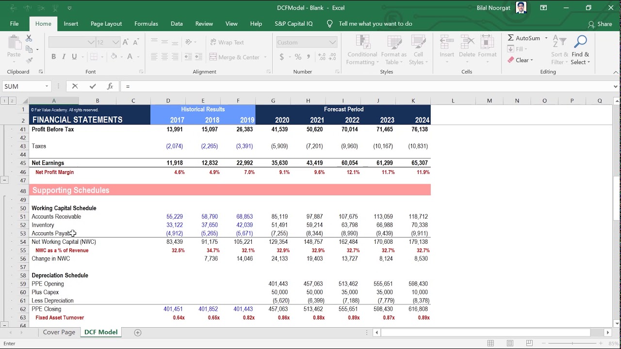 6 Let's build the DCF Model together - YouTube