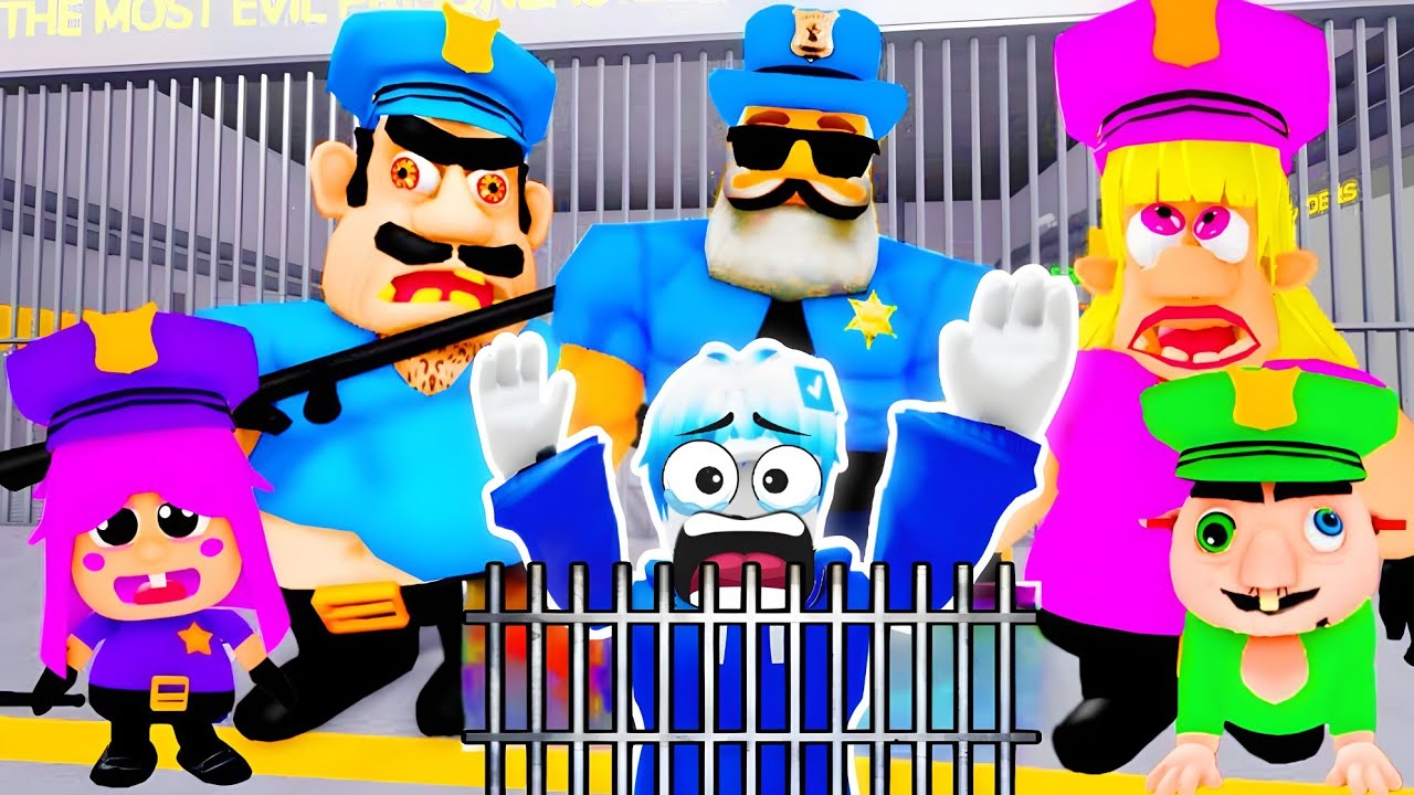 ဂေါက်ကြောင်ထောင်မှူးမိသားစုနှင့်ထောင်ပြေးလေးအယ်လ်ဝင်/ Bruno's Family Prison Run Roblox