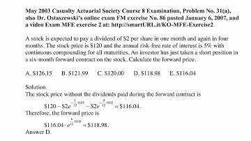 Exam IFM Exercise for June 11, 2017