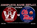 1 south carolina gamecocks womens basketball vs ole miss rebels wbb  2424  full game replay