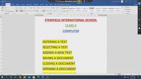 Class 3 chapter 4 MS Word 2010  (part 3)