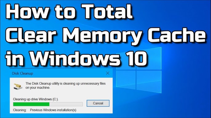 How To Total Clear Memory Cache In Windows 10 Pc Youtube