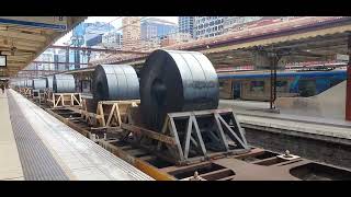 Railfirst VL357 and Freight Australia G class passing Flinders Street train station 23/8/26