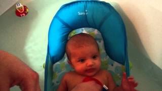 Isaac takes a bath!