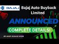 Bajaj Auto Buyback Limited Update #buyback #stockmarket #nseipo #stocks #money #bajajauto #income