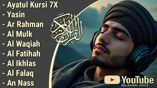 Quran recitation in a peaceful voice I Alfatiha, ayat alkursi, yasin, alwaqiah, arrahman, Alaa aqel