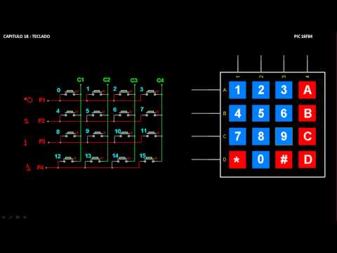 CONEXIÓN TECLADO PIC CAPT 18 PARTE 2