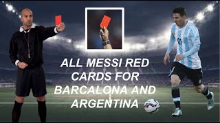 All 3 MESSI Red Cards in his CAREER!!