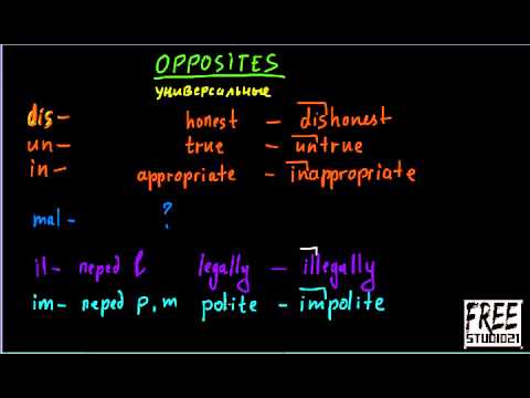 Как образуются антонимы-opposites у наречий и прилагательных