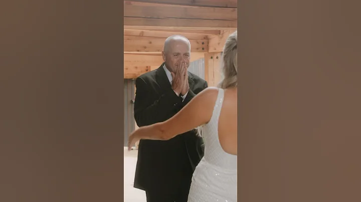 Father breaks down in tears during first look with his daughter at her wedding! #wedding #firstlook