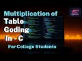 C Program to Print Multiplication Table | Step-by-Step Explanation #CodeWithOm #C #coding #table 