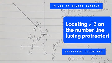 How to construct √3 using Protractor | Number Systems Class 9 | NCERT | SmartKidz Tutorials