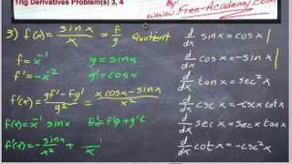Trig derivative practice problem(s) 2 calculus