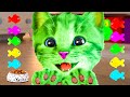 Cat cartoon little kitten adventure  funny kitty on a special long journey and mini games