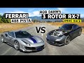 Rob Dahm’s 3 Rotor RX-7 Races a Ferrari 488 Pista, Things Get Sketchy // This vs. That