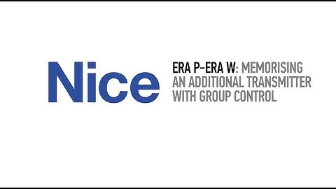 ERA P Programming | Memorising an additional transmitter with group control | Smart Home
