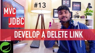#13 Full Stack : Developing the delete link | Spring MySQL CRUD | Java + spring Live project