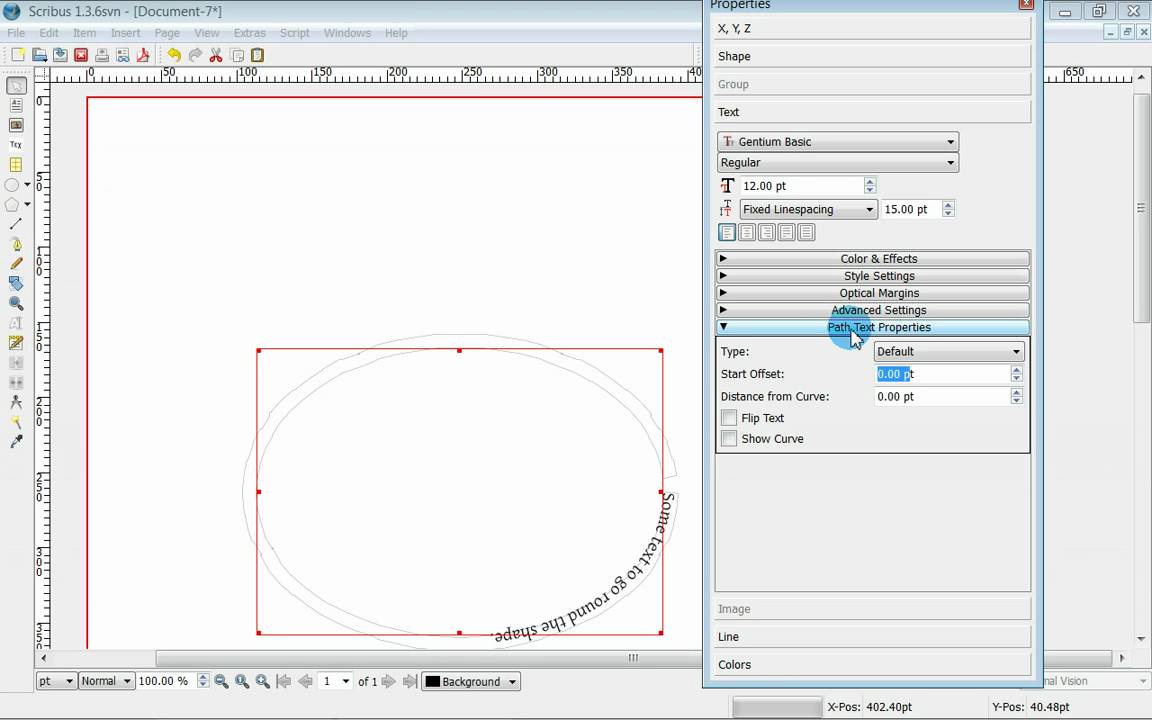 scribus insert text scribus insert text