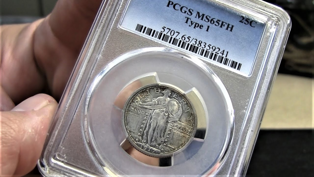 MS65FH 1917 Type 1 Standing Liberty Quarter PCGS - YouTube