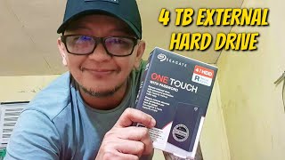 SEAGATE 4TB ONE TOUCH WITH PASSWORD EXTERNAL HARD DRIVE UNBOXING screenshot 5