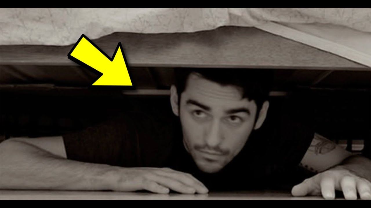 Hid under the bed