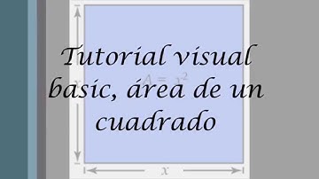 Tutorial visual basic, área de un cuadrado