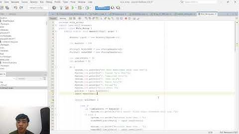 Program sederhana codinga Java menggunakan array 