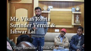 Mr. Vikas Rohta , Surinder Verma & Ishwar Lal at Horticultural Talk at Shila Ghoond