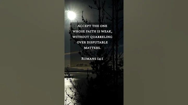 BIBLE VERSE ROMANS 14:1 #bible #shorts