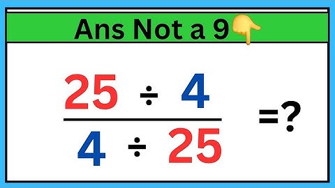 Most People Get This Simple Math Question Wrong! | Maybe 1 in 10 People Can Solve This Math Problem