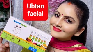 Mamaearth Ubtan facial kit review | facial at home | how to get shaadiwala glow | festive glow|