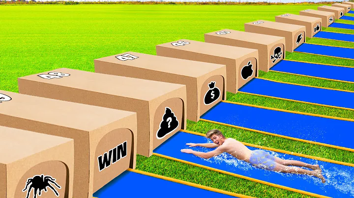 50 Mystery Water Slides.. DONT Slide through the W...