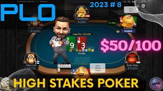 Online High Stakes PLO Cash Game  Highlights ♠️ $50/100 | 2023 #8