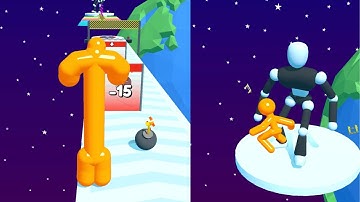 Tall Man Run - Gameplay Walkthrough Growing My Body NOOB vs PRO vs HACKER vs GOD TMR2