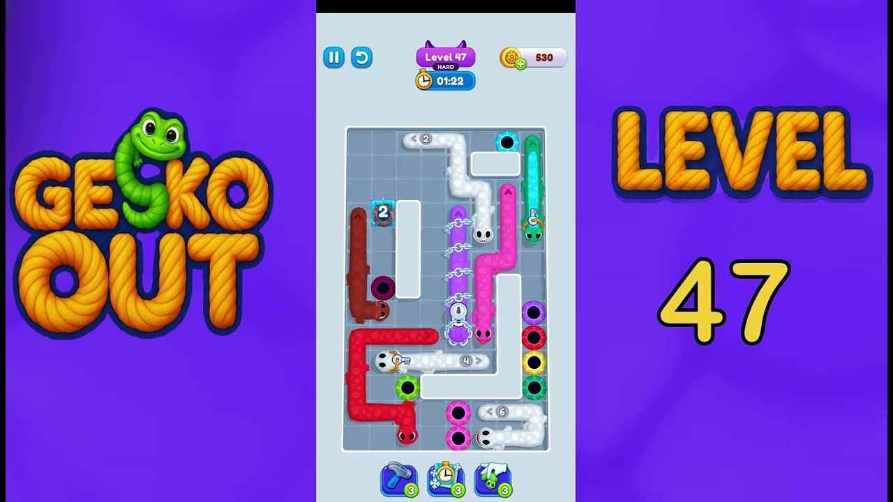 Gecko Out Level 47 Solution | Step by Step Walkthrough