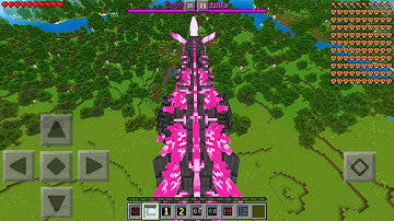 Playing as EVOLVED GODZILLA in Minecraft Pocket Edition...