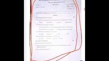 Class 11th Physics Unit test-2 paper 2022-23
