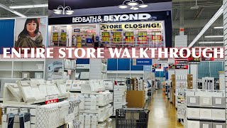 BRAND “NEW” ENTIRE STORE WALKTHROUG BED BATH AND BEYOND CLOSING DOWN SALE #shopwithme