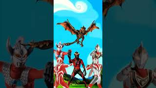 Upin Ipin,Ultraman X,ginga,Gaia & taro vs belial & nagashorts