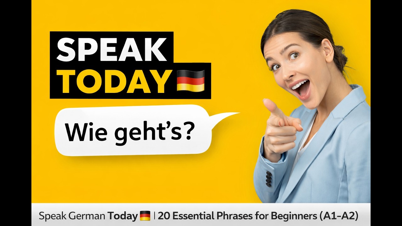 German Conversation for Beginners 🇩🇪 | Easy A1–A2 Dialogue Practice