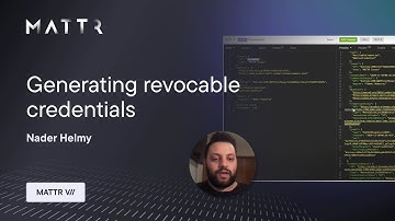 Generating revocable credentials using the MATTR Platform