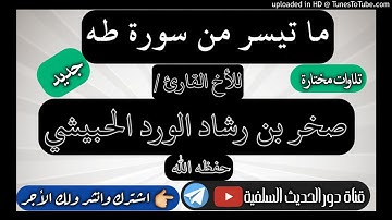 جديد - ما تيسر من سورة طه - الشبل صخر بن الشيخ رشاد الحبيشي - حفظه الله