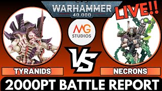 LIVE Tyranids vs Necrons Battle Report | Warhammer 40k 10th Edition