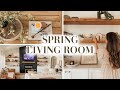 Spring living room decorate with me  spring decorating ideas 2024