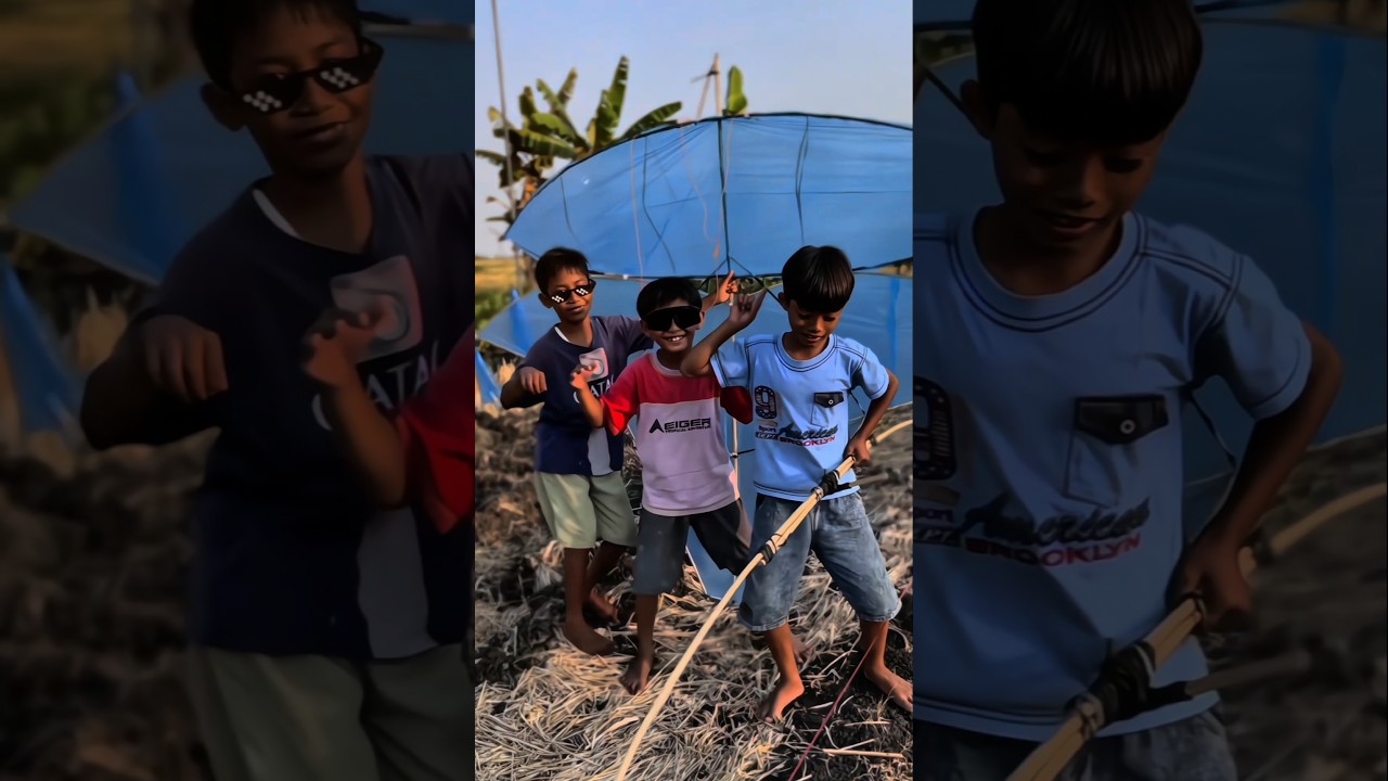 Tiga Bocil Terbangkan Sawangan Madura Besar