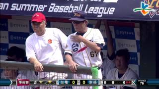 20140823 爆米花季後賽 台電vs崇越 5下 吳東融左外野的車布邊安打 一路滾到牆角 上了二壘