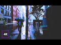 Walking in the RAIN in JAPAN, 3D Rain Sounds with City Ambience to Relax & Study, Binaural Rain ASMR